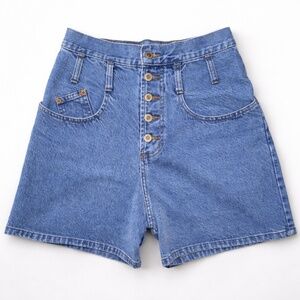 Vintage 90's STEEL Jeans Ultra High Waist Button Fly Denim Shorts – Size 5